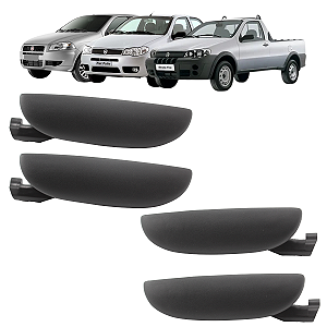 Kit Maçaneta Externa Dianteira Traseira Palio Siena 2002 2003 2004