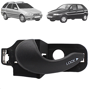 Gatilho Maçaneta Interna Preta  Fiat Palio Siena Strada Doblo Palio G1 Week Doblo Cargo