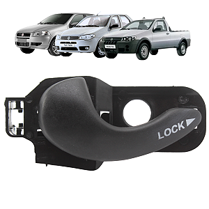 Gatilho Maçaneta Interna Preta  Fiat Palio Siena Strada Doblo Palio G1 Week Doblo Cargo