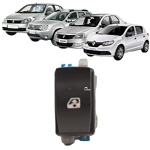 Botao Do Vidro Eletrico Direito Sandero Logan Master Duster