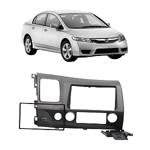 Moldura Multimidia Painel 2 Din Dvd Mp5 New Civic 2006 07 2008 2009 2010 2011