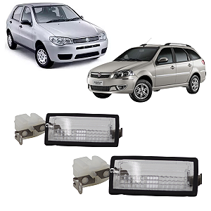 2 Lanterna De Placa Com Soquete  Palio 2004 Até 2008 Weekend 2004 Até 2017