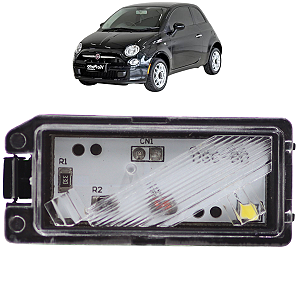 Lanterna Luz De Placa Com LED Fiat 500 2012em diante Conector Quadrado