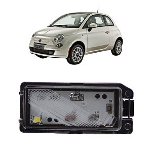 Luz De Placa Led Conector Quadrado Fiat 500 2012 em diante Esquerdo