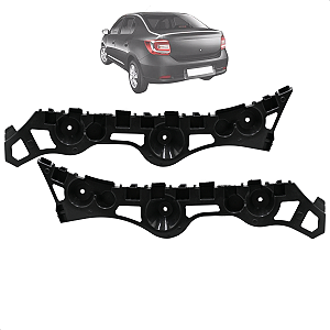 Par Suporte Guia Parachoque Traseiro Logan 2015 2016 2017 2018 2019 2020 2021 2022