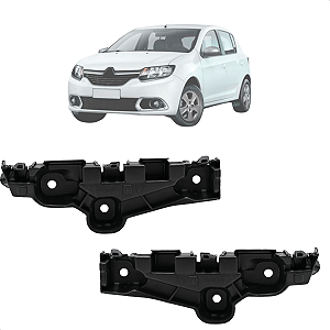 Par Suporte Guia Parachoque Dianteiro Sandero Logan 2015 2016 2017 2018 2019