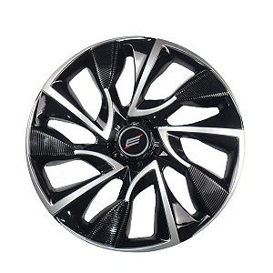 Calota Universal Preto com Prata Todos Carros no Aro 14 Esporte DS4 Black Silver