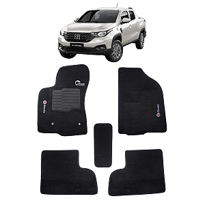 Tapete Fiat Strada 2020 2021 Carpete Logo Bordado