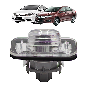 Lanterna Da Placa Civic 2001 Até 2012 City 2009 Até 2014 Com Soquete