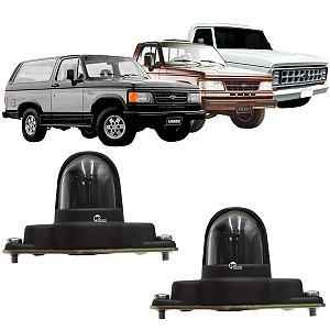 Par Lanterna Luz De Placa Chevrolet Bonanza A20 C20 D20 1985 Até 1996