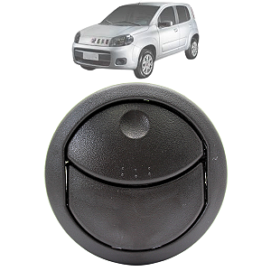 Difusor De Ar Central Fiorino 2014 Até 2020 Uno Vivace 2010 A 2014 Cor Grafite