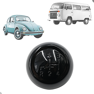 Manopla Bola De Câmbio 4 Marchas Brasilia Kombi Fusca Karmann Ghia 1955 Até 1986 12MM