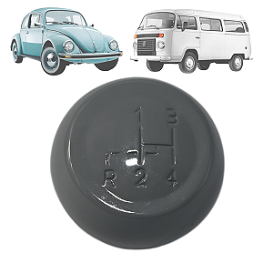 Manopla Bola Câmbio 4 Marcha Brasilia Fusca Kombi Karmann Ghia Cinza 12mm