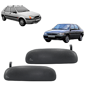 Par Maçaneta Externa Porta Fiesta Escort 1997 Em Diante Plástico