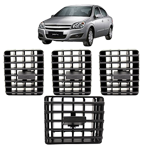 Difusor Kit 4 Saida Tela Grade Ar Vectra 1997 1998 1999 2000 2001 2002 2003 2004 2005 Grafite