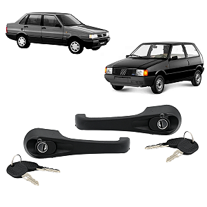Par Maçaneta Externa da Porta Dianteira Com Chave Uno Prêmio Mille 1995 Até 2004