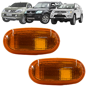 02 Lanterna Lateral Pisca Paralama L200 Triton Pajero Tr4 Pajero Dakar Sport Outdoor Âmbar