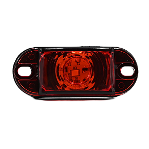 Lanterna Placa Delimitadora LED Bivolt Cor Vermelha 12v 24v Caminhão Baú