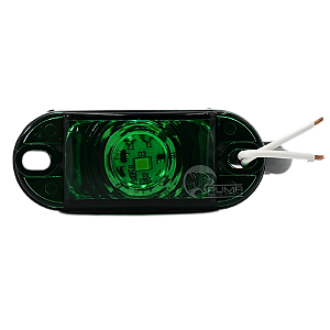 Lanterna Placa Delimitadora LED Bivolt Cor Verde 12v 24v Caminhão Baú