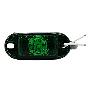 Lanterna Placa Delimitadora LED Bivolt Cor Verde 12v 24v Caminhão Baú