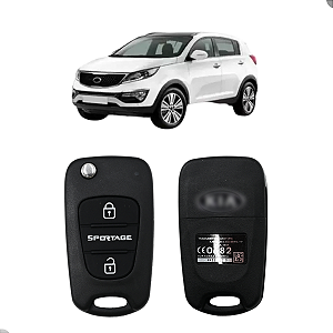 Carcaça Chave Canivete Sportage 2009 2010 2011 2012 2013 2014 2015 3 Botões