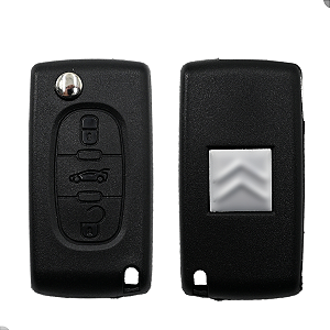 Chave Canivete Citroen C3 C4 Pallas Vtr Aircross Com Suporte 3 Botões