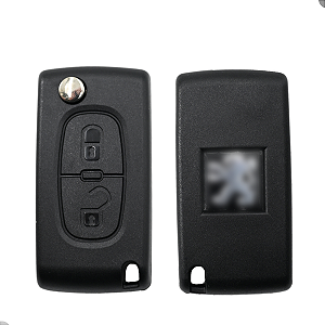 Chave Canivete Carcaça Peugeot 206 207 307 308 206 3008 408 Com Suporte 2 Botões