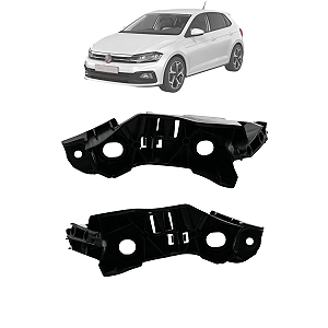 Par Suporte Guia Parachoque Dianteiro Polo Virtus 2018 2019 2020 2021 2022