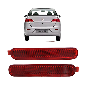 Par De Lanterna Refletor Parachoque Traseiro Fiat Palio Weekend Siena Fiorino