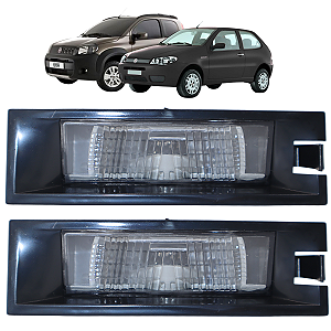 Par Lanterna Placa Uno Vivace Way Palio 2008 A 2011 Com Soquete