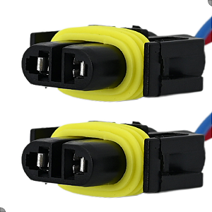 Par Conector Plug Chicote Universal P/ Lâmpada H8 H11 H13