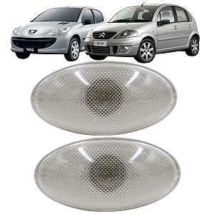 2 Lanterna Pisca Paralama Lateral Com Soquete Citroen C3 Peugeot 206