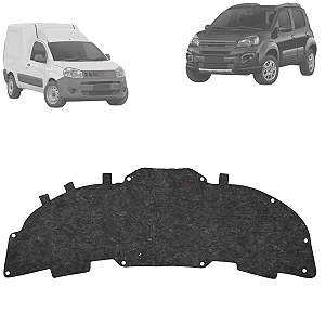 Forro Manta Acústica Capô Fiorino Uno Way Vivace 2011 Até 2020 + Presilha