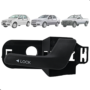 Maçaneta Interna Porta Dianteira Fiat Weekend Palio Siena 2004 2005 2006 2007 2008 2009 2010 2011 2012