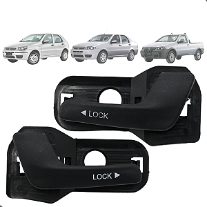 Par Maçaneta Puxador Interna Fiat Siena Weekend Palio 2004 2005 2006 2007