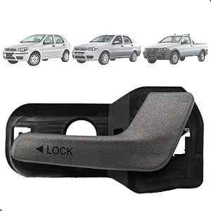 Maçaneta Puxador Interna Strada Palio Siena Weekend 2008 Traseira Grafite