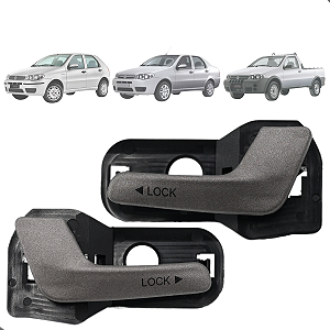 2 Maçaneta Gatilho Puxador Interno Traseiro Palio Siena Strada Weekend 2008