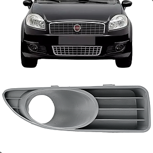 Moldura Grade Farol Milha Linea 2008 2009 10 11 12 13 2014 Cinza