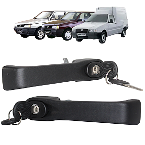 2 Maçaneta Externa Dianteira Uno Premio Elba Fiorino Uno Mille 1993 1994 1995 Com Chave