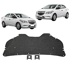 Forro Manta Acústica Capô Onix Joy Prisma 2012 2013 2014 2015 2016 2017 2018 2019 + Presilha