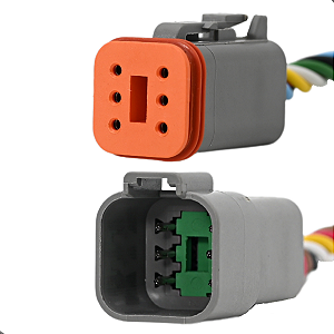 Kit Macho Fêmea Conector Deutsch 6 vias W6S/ Dt06-6s