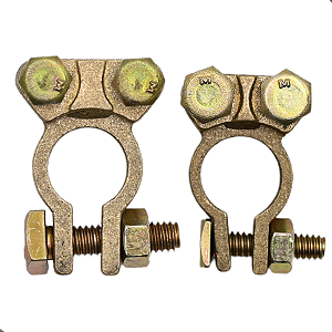 Kit 2 Terminais De Bateria Positivo Negativo Universal Para Carro