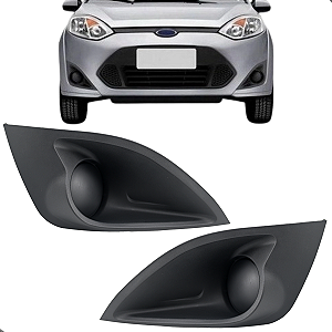 Par Grade Moldura Farol Milha Fiesta Rocam 2011 2012 13 2014 S/Furo