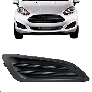Grade Moldura Milha Parachoque New Fiesta 2013 2014 2015 2016 Sem Furo