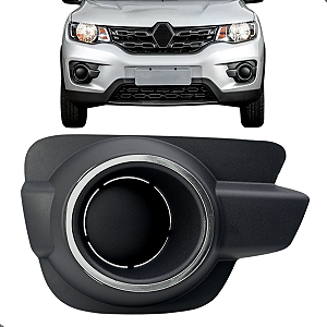 Moldura Tampa Milha Kwid 2017 2018 2019 2020 Cromado Sem Furo