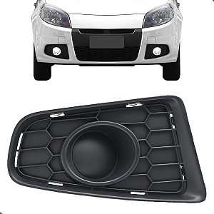 Moldura Tampa Milha Renault Sandero 2012 2013 2014 Preto Sem Furo