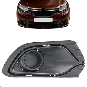 Moldura Tampa Milha Logan 2014 2015 16 17 2018 2019 Preto Sem Furo
