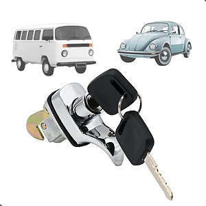 Fecho Fechadura Externo Tampa Motor Kombi 1967 Até 1997 Fusca 1959 Até 1986 C/ Chave Cromado