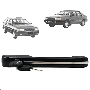 Maçaneta Externa Dianteira Santana Quantum Versa 1990 Acabamento Inox