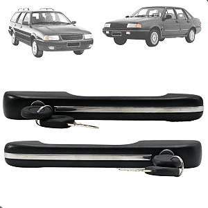 Par Gatilho Maçaneta Externa Dianteira Santana Quantum Versailes Royale 1990 Até 1998 Friso Inox